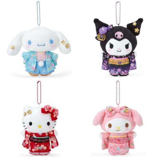 Sanrio Kimono Hands Up Plush Keychain
